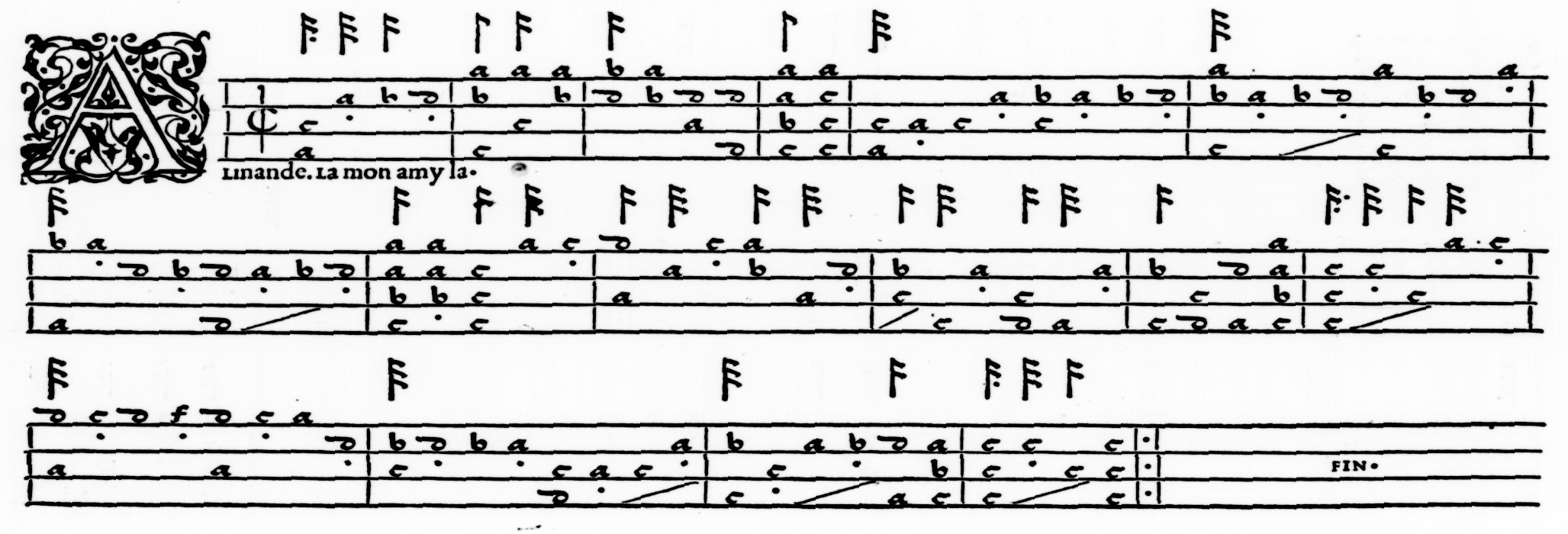 Illustration of a Renaissance Score (Almande)